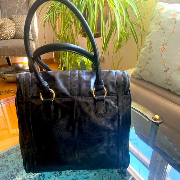 ✨BADGLEY MISCHKA✨ Black Leather Handbag - Picture 3 of 9